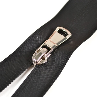 Takoy Zips Sarah vodeodolný s dvoma striebornými bežcami 5 mm - čierna 85 cm