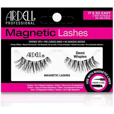 Ardell Magnetic Liner & Lash Demi Wispies Black 1 pár + magnetická gelová linka 2 g Black + štěteček na linku
