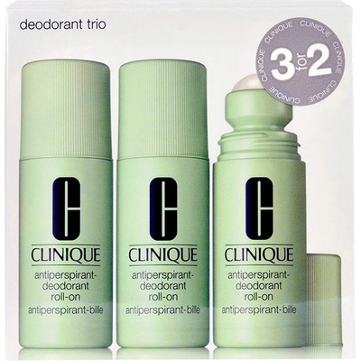 Clinique dezodorant Trio antiperspirant-roll on 3 x 75 ml darčeková sada