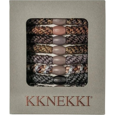 KKNEKKI Dárková sada gumiček KKnekki Earth Edition – set 8 ks, šedá barva, hnědá barva, textil – Hledejceny.cz