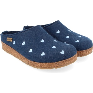 Haflinger Дамски пантофи Haflinger Women's Grizzly Cuoricini Slippers - Jeans - размер 37 (EU) (126-0068-1012)