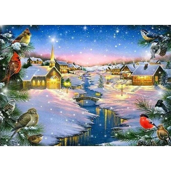 Image 1 of Milena Style Коледен пейзаж - диамантен гоблен