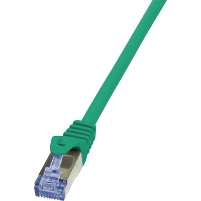 Logilink CQ3015S Patch, Cat.6A 10G S/FTP PIMF PrimeLine, 0,25m, zelený