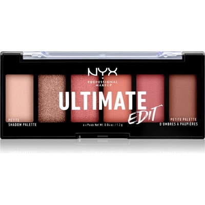 NYX Cosmetics Ultimate Edit Petite Shadow палитра сенки за очи цвят 01 Warm Neutrals 6x1.2 гр