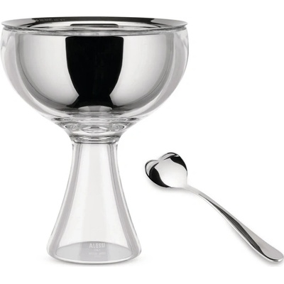 Alessi Big Love odstíny šedé a stříbrné transparentní 250 ml