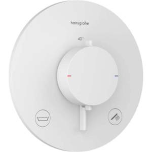 Hansgrohe Ecostat Comfort S - Термостатичен смесител за вграждане, за 2 уреда, матово бял 33718700 (33718700)