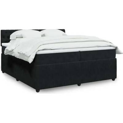 vidaXL 11461.3287838 Boxspring postel s matrací černá samet