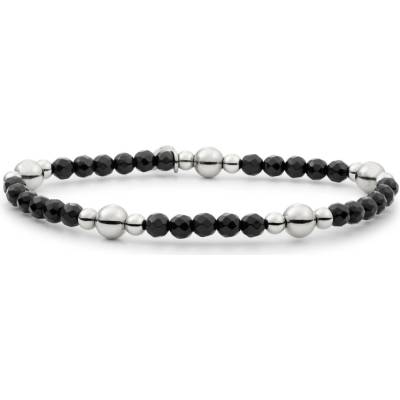 Sparkling Jewels korálkový náramek s černým onyxem BLK01S-G07