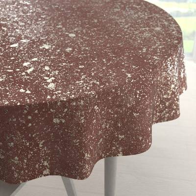 Biante Sametový kulatý ubrus Isabela IBL-013 Gold Design starorůžový Ø 120 cm