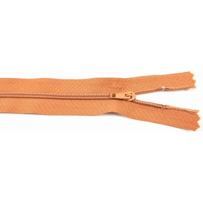 Nedeliteľný jemný plastový špirálový zips (veľkosť číslo 3) rôzne farby - dĺžka 12 cm - 60 cm 60 cm Škoricová