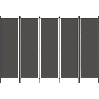 Shumee 5dílný paraván antracitový 250 x 180 cm – Zboží Dáma