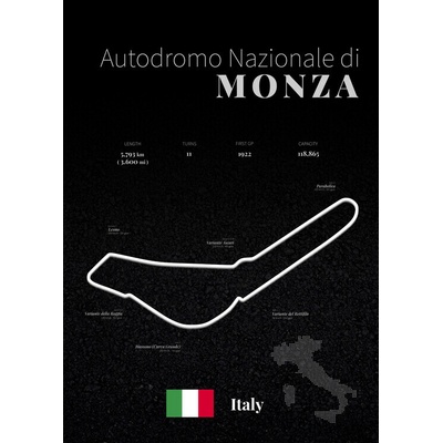 autor Plagát, Obraz - Monza racetrack, 30 × 40 cm