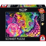 Schmidt Spiele Пъзел Schmidt от 1000 части - Неонов леопард (58514)