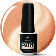 ENII NAILS Magnetický Gel lak Neon Diamond Cat Eye 6 Orange 5 ml