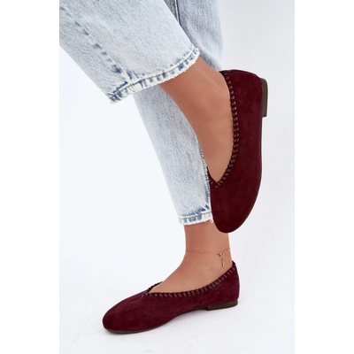 Boto s pleteným lemom burgundy