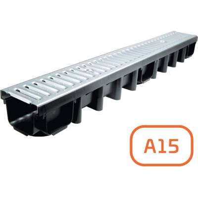 КАНАЛ max drain basic А15 1000х131х98мм МЕТАЛНА РЕШЕТКА (dm01738)