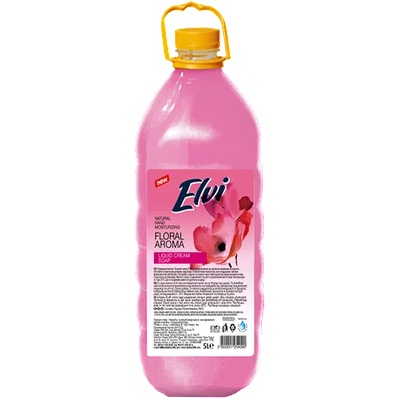 Elvi Еlvi течен сапун 5л аромат на цветя пълнител (е-8401)