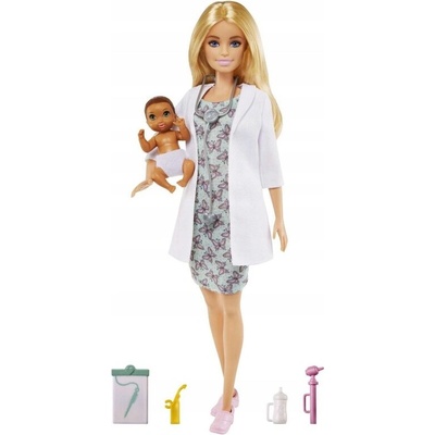 Mattel Barbie Detská lekárka bábika GVK03
