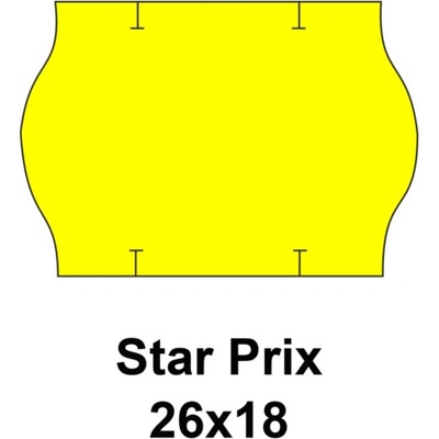 Cenovkové etikety Start Prix 26x18 žlté