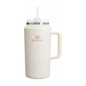 STANLEY 1913 Quencher H2.0 FlowState drinking bottle with straw 1.9L - Thermo mug Cools for 15 hours - 60 hours Ice cold - Dishwasher safe - Thermos bottle BPA free - Drinking cup - Cream - 100000112460