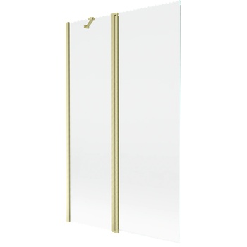 Mexen Mist параван за вана 2-крилен 110 x 150 см, прозрачен, златист мат - 8A9-110-011-55-00 (8A9-110-011-55-00)