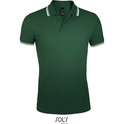 Sol's Pasadena Men pánské piqué polo forest bílá zelená
