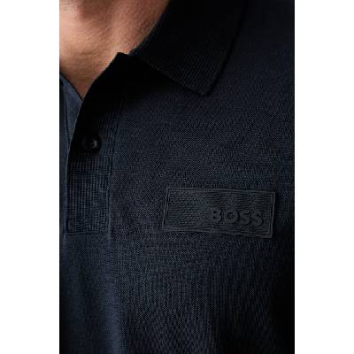 BOSS Green тениска с яка мъжка от памук Paddy Structure (50565163)
