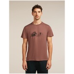 Icebreaker Merino Blend Core SS Tee Canoe Companions Размер: XL / Цвят: тухлен