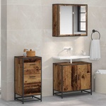 vidaXL Служебен шкаф Старо дърво 35.5 x 35 x 76 см (883585)