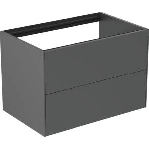 Ideal Standard Atelier Conca стенен шкаф за монтаж в антрацит мат с 2 чекмеджета 80 см (T4356Y2)