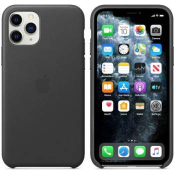 Image 1 of Apple Оригинален гръб Apple Leather Cover за iPhone 11 Pro - Черен, MWYE2ZE/A