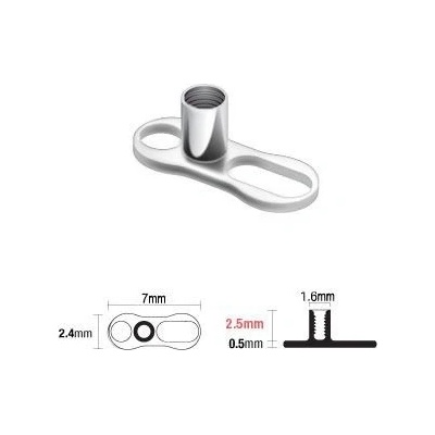Šperky4U microdermal base kotva MD01016-025