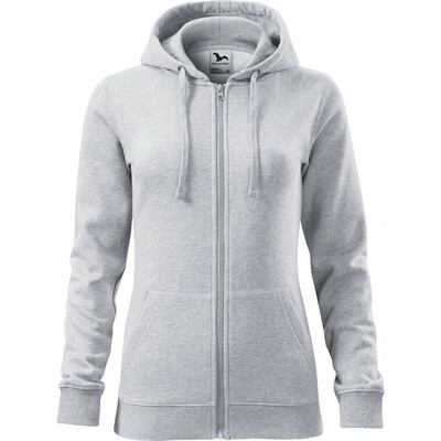 Malfini dámská mikina Trendy Zipper s kapucí 411 světle šedý melír