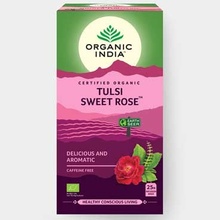 Organic India Tulsi Sladká růže Tea 25 vreciek