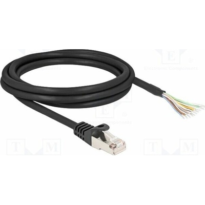 Delock 80206 Patch S/FTP RJ50 vidlice 2m černý