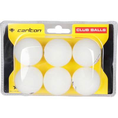 Carlton Топчета за тенис на маса Carlton Club Table Tennis Balls 6 Pack - White