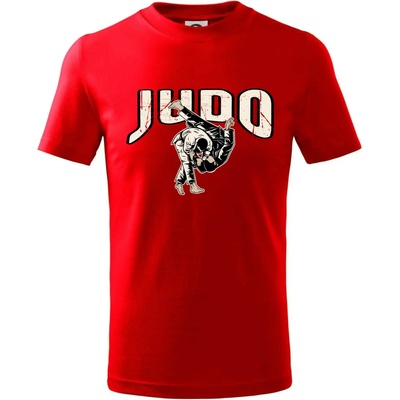 Judo v boji tričko detské červená