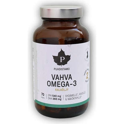 Puhdistamo Strong Omega 3 540 mg EPA, 360 mg DHA 70 kapslí