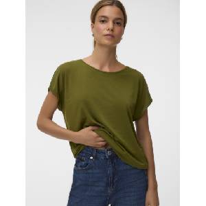 VERO MODA Дамска основна тениска AVA sphagnum Vero Moda | Zelen | ЖЕНИ | M