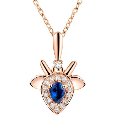 Eppi Prívesok v znamení Kozorožca so zafírom a diamantmi Capricorn P34142