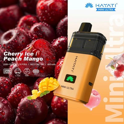 Hayati Mini Ultra Cherry Ice Peach Mango 20 mg 1500 potáhnutí – Sleviste.cz