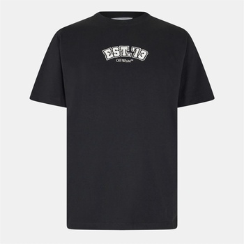 OFF WHITE Тениска OFF WHITE Men's Regular Fit T-Shirt - Black/White