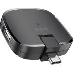 hoco. 3-портов USB-C хъб за компютри и мобилни устройства - Hoco HB11 USB-C Hub (черен) (HB11)