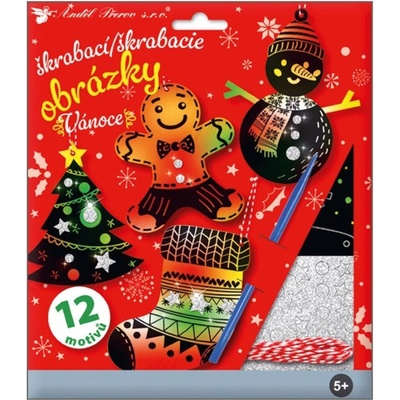 Anděl Sada škrabacích obrázků s doplňky Vánoce