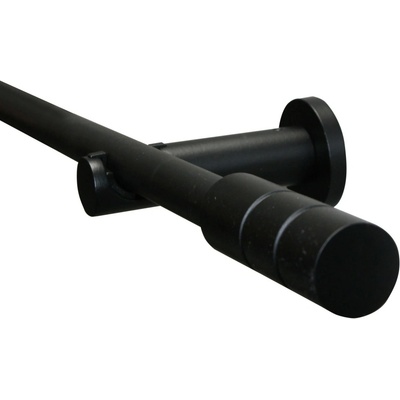 Gardinia Záclonová súprava Zylinder matná čierna 1 tyč pr. 19 mm, 120 cm