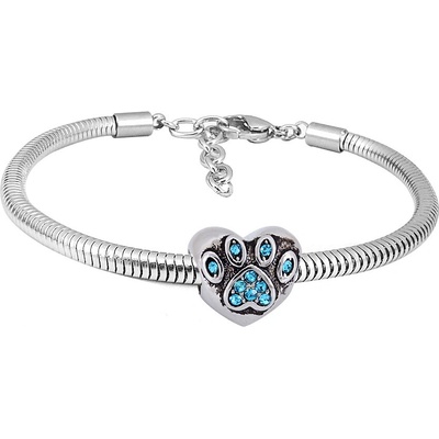 Linda's Jewelry náramok tlapka chirurgická oceľ INR082 blue