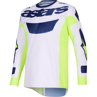 Alpinestars RACER AIR RIWAY světle šedá/žlutá fluo/modrá