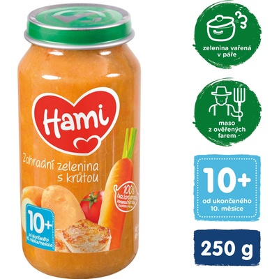 Hami Zahradní zelenina s krůtou 250 g – Zbozi.Blesk.cz