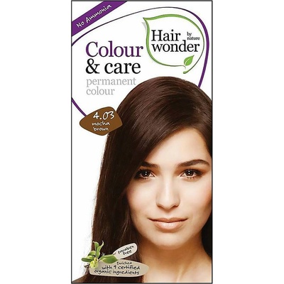 HAIRWONDER Dlhotrvajúca farba na vlasy 4.03 Mocca hnedá BIO 100 ml