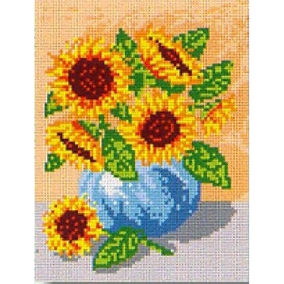 Vyšívací předloha 18x24 Květiny slunečnice